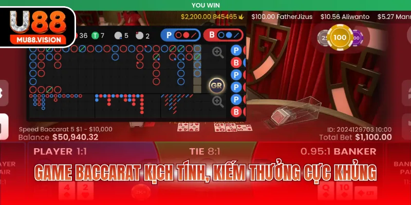 Game Baccarat kịch tính, kiếm thưởng cực khủng